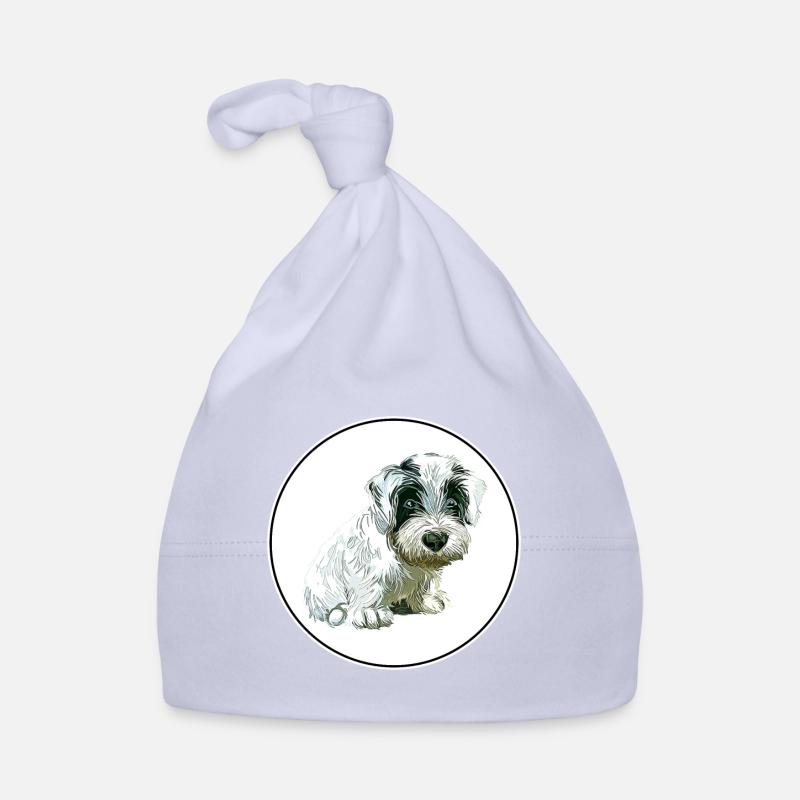 Sealyham Terrier Hund Aquarell Illustration Baby Bio-Mütze