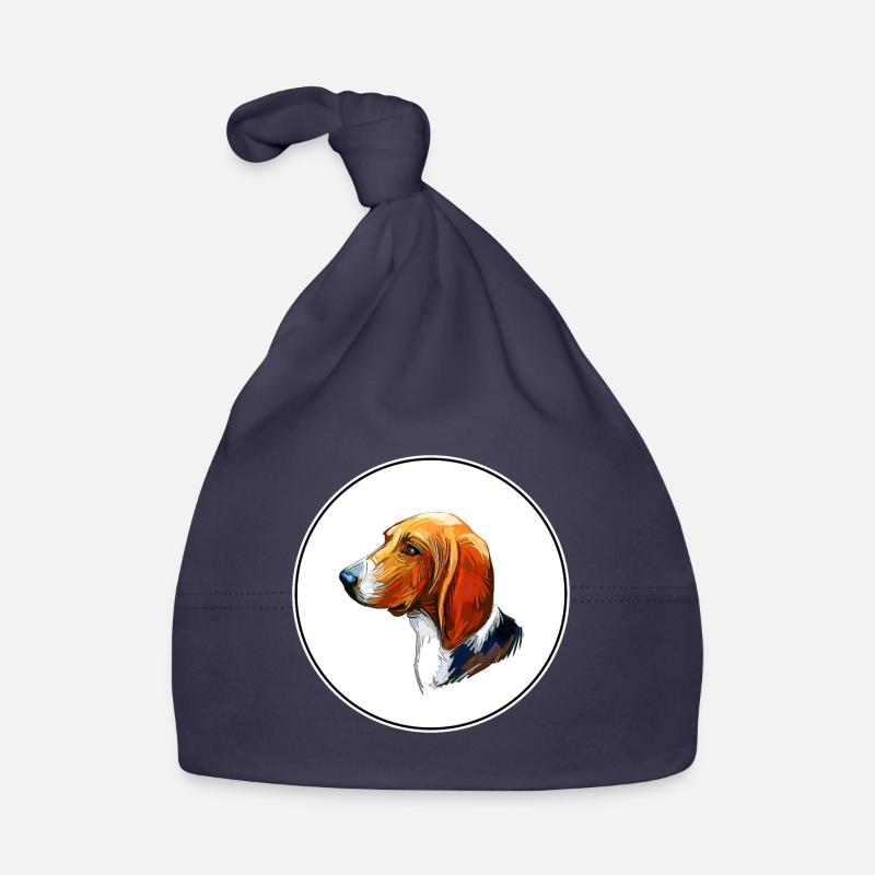 Treeing Walker Coonhound Chien Aquarelle Illustrati Bonnet bio Bébé