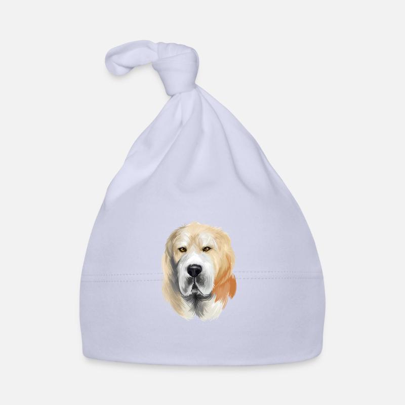Illustration de l’aquarelle de chien de berger d’Asie centrale Bonnet bio Bébé