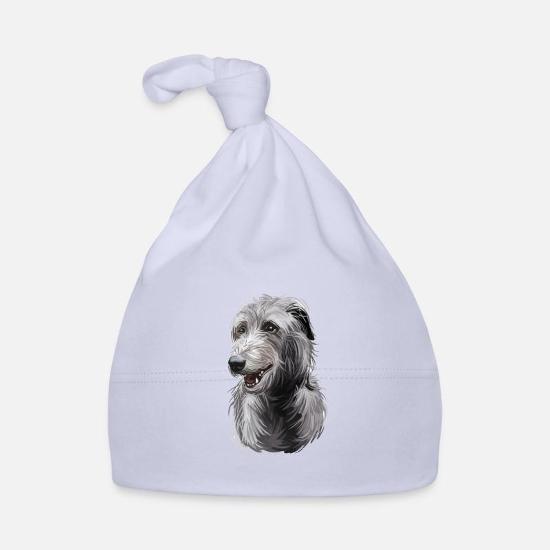 Illustration de l’aquarelle du chien de cerf écossais Bonnet bio Bébé