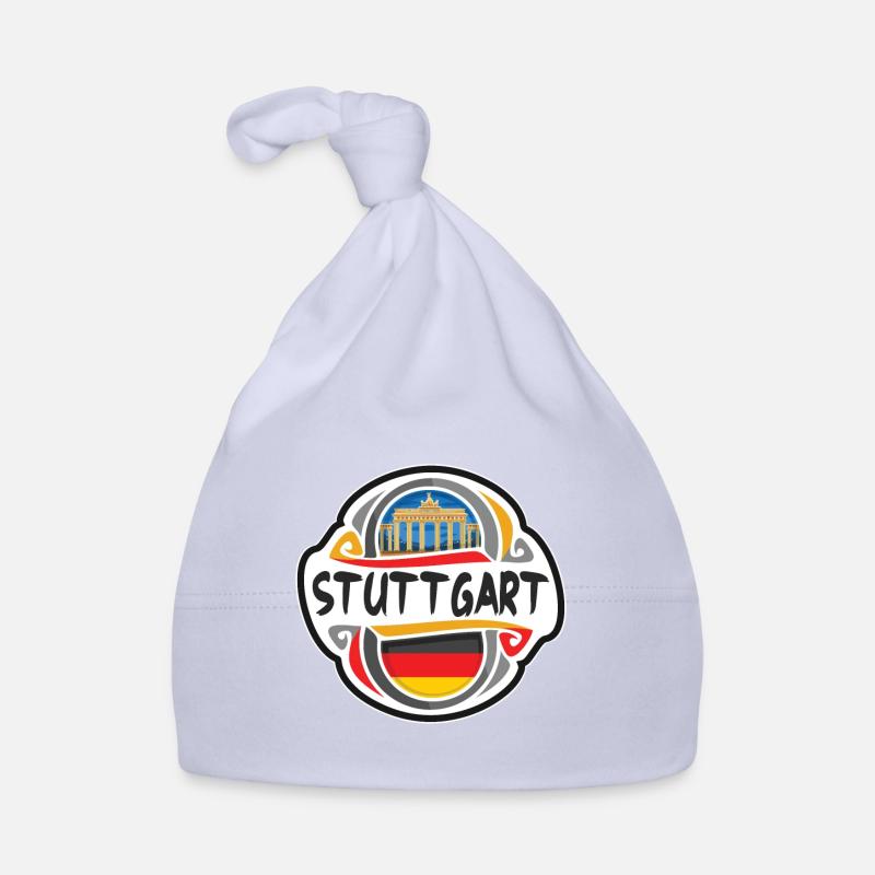 Stuttgart Deutschland Flaggenabzeichen Reise Souvenir Briefmarke Baby Bio-Mütze