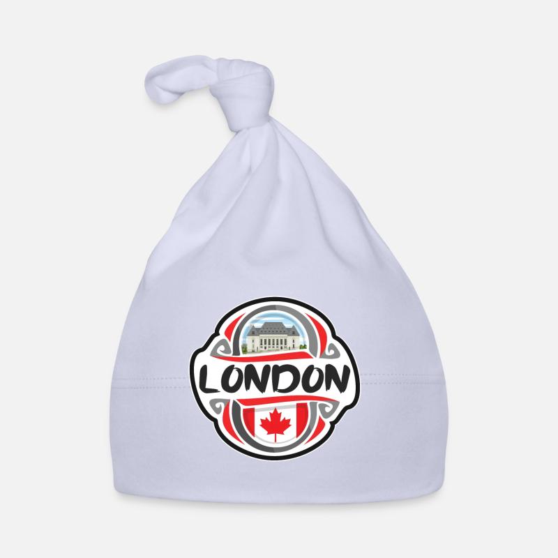 Insigne du drapeau du Canada de Londres Timbre souvenir de voyage Bonnet bio Bébé