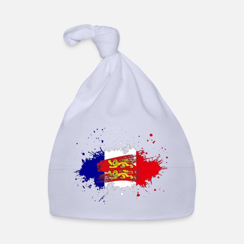 Splash Tricolore Normandie - Bonnet bio Bébé - ciel