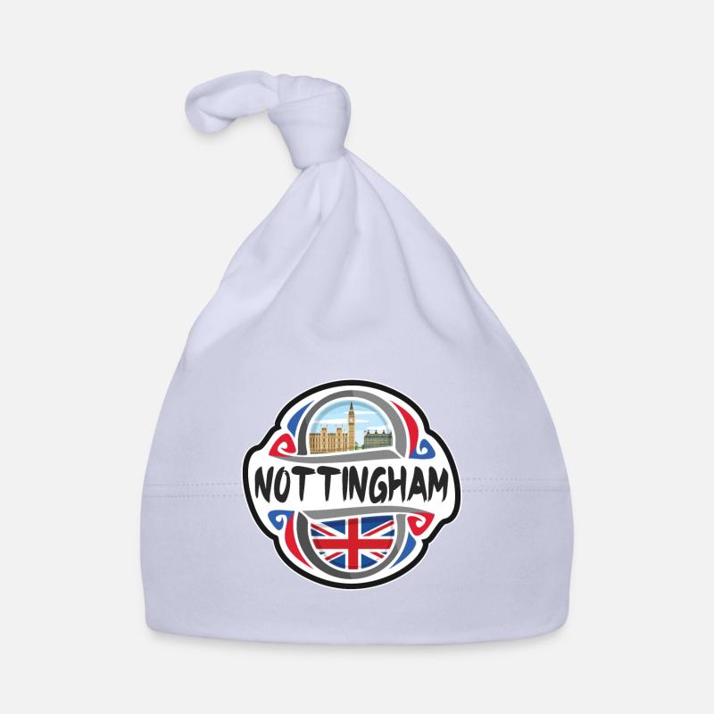 Nottingham Royaume-Uni Drapeau Du Royaume-Uni Souvenir de voyage Bonnet bio Bébé