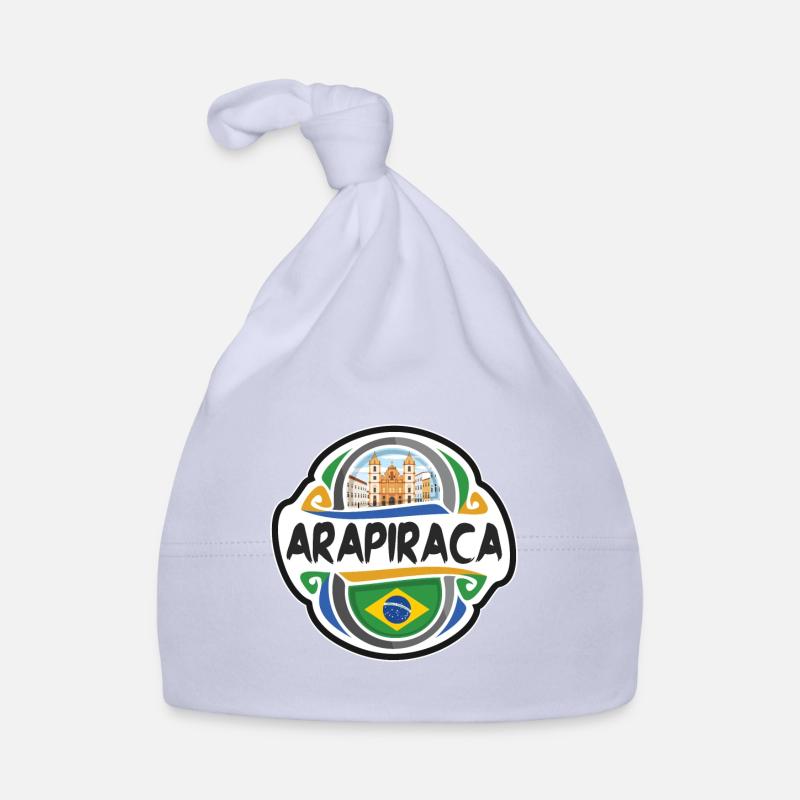 Arapiraca Brésil Drapeau Badge Voyage Souvenir Timbre Bonnet bio Bébé