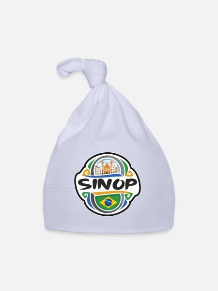 Sinop Brasilien Flagge Abzeichen Reise Souvenir Briefmarke - Baby Bio-Mütze - Sky - Vorne
