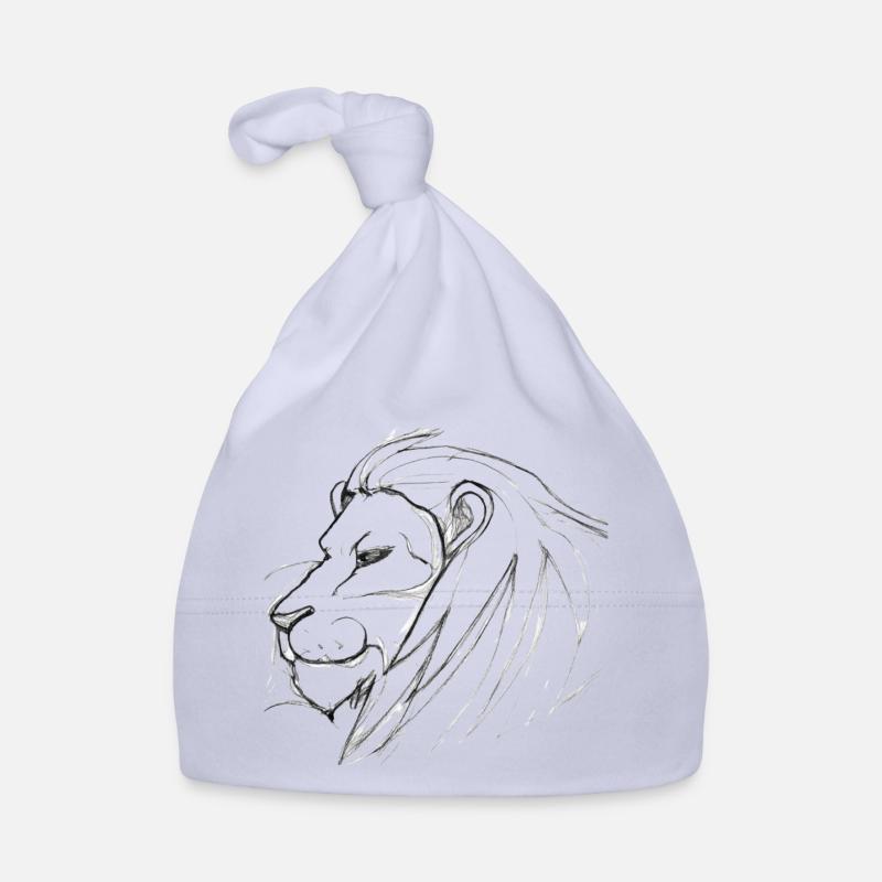Lion drawing Organic Baby Cap