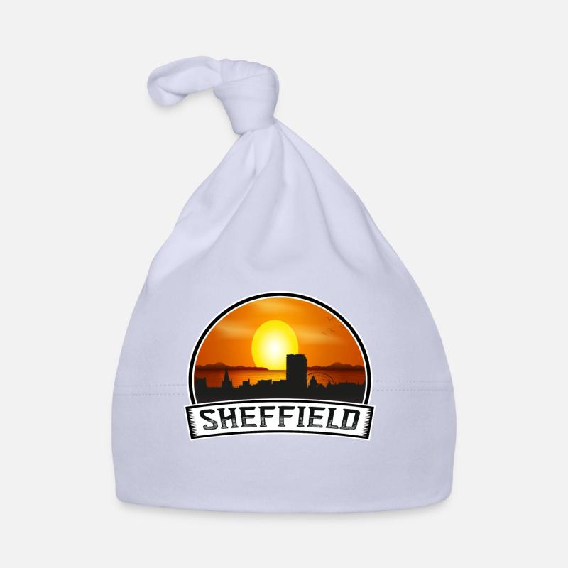 Sheffield Angleterre Skyline Vintage Sunset Voyage So Bonnet bio Bébé