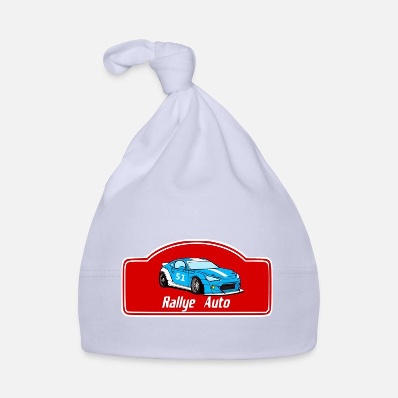 Rallye auto - Bonnet bio Bébé - ciel