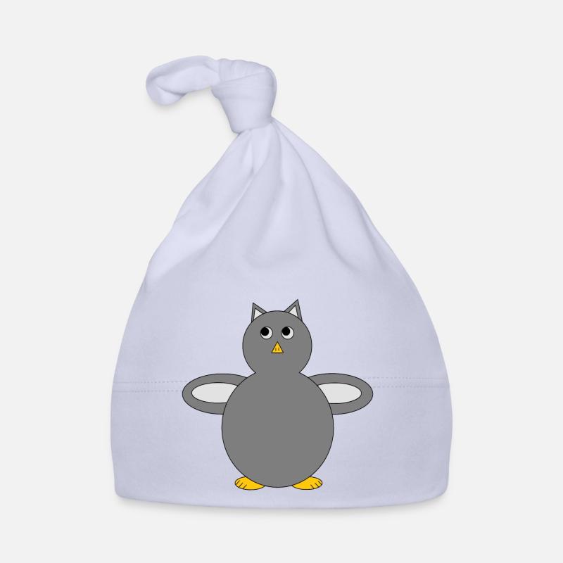 Niedliche graue Eule - Geschenkidee Baby Bio-Mütze
