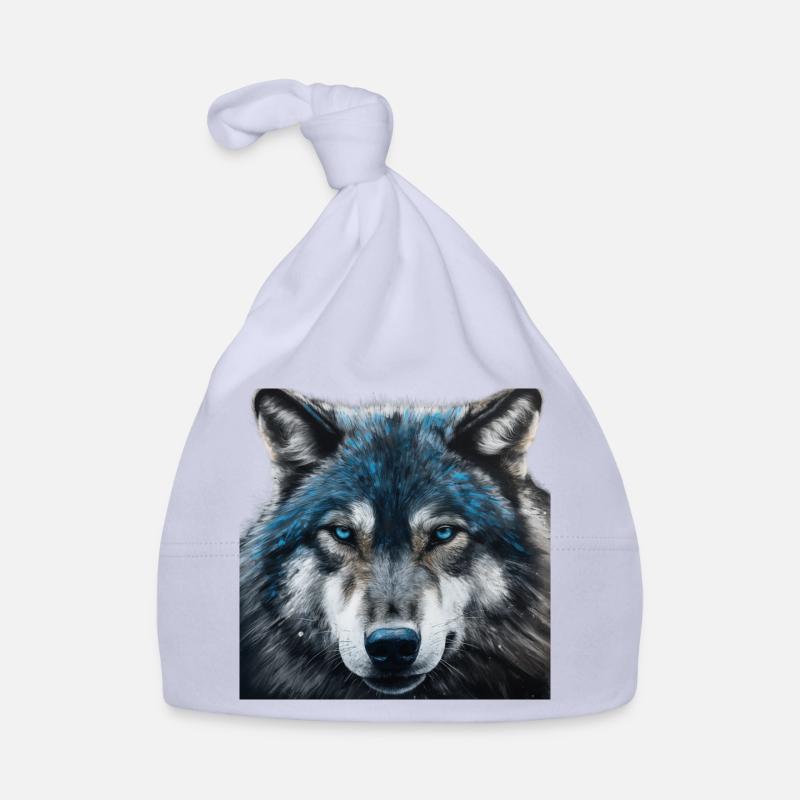 Wolf - Baby Bio-Mütze - Sky