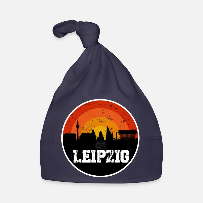 Leipzig Skyline Organic Baby Cap
