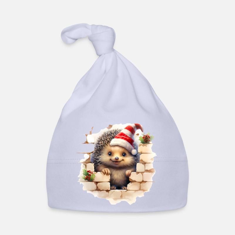 Hérisson de Noël dans le mur Bonnet bio Bébé