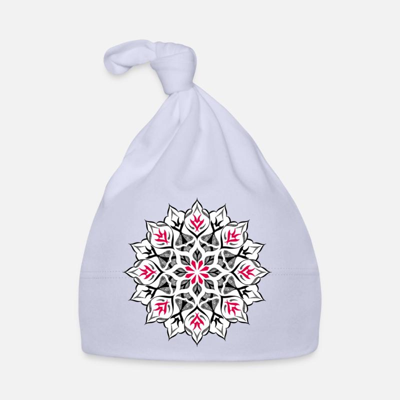 Dessin mandala dotwork Bonnet bio Bébé