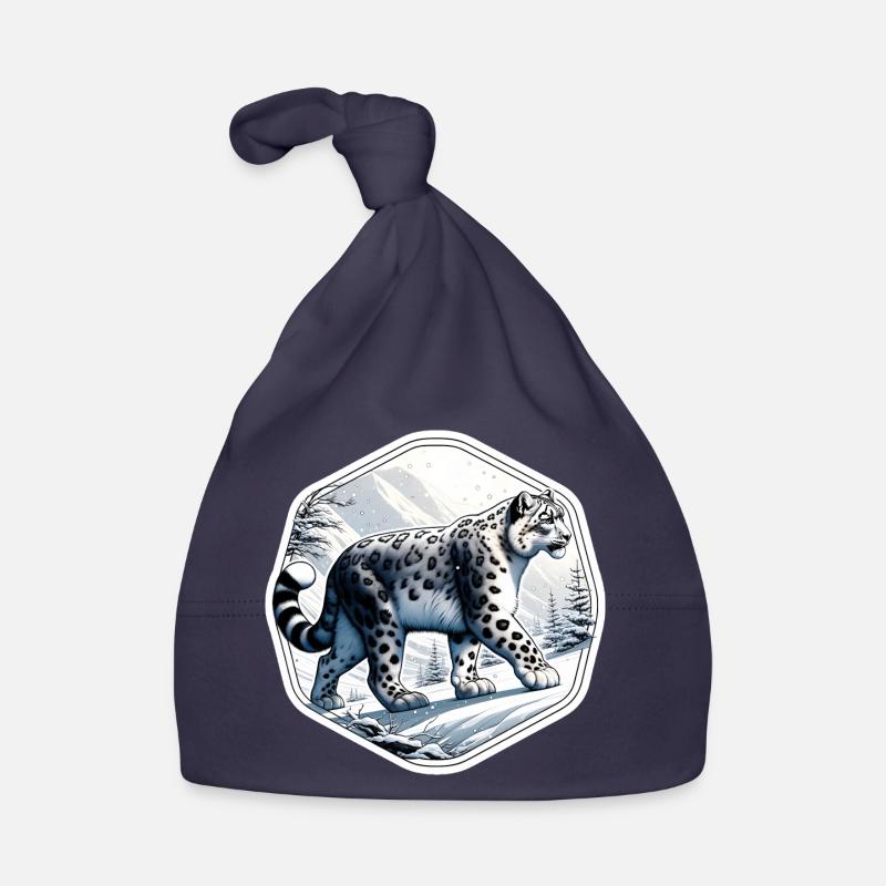 Léopard des neiges Léopard blanc Léopard Bonnet bio Bébé