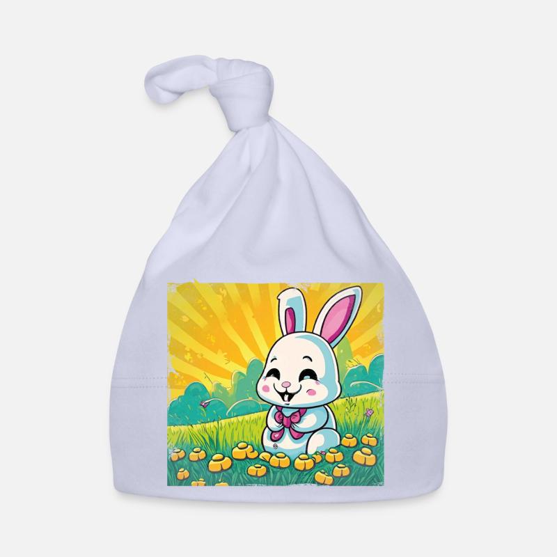 Bunny comic style funny Organic Baby Cap