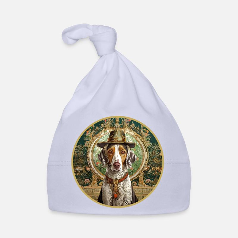 Jagdhund mit Hut Baby Bio-Mütze