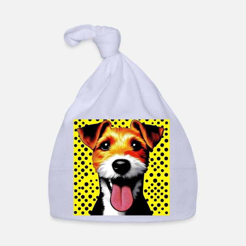 Hund Foxterrier Jack Russell Pop Art Baby Bio-Mütze