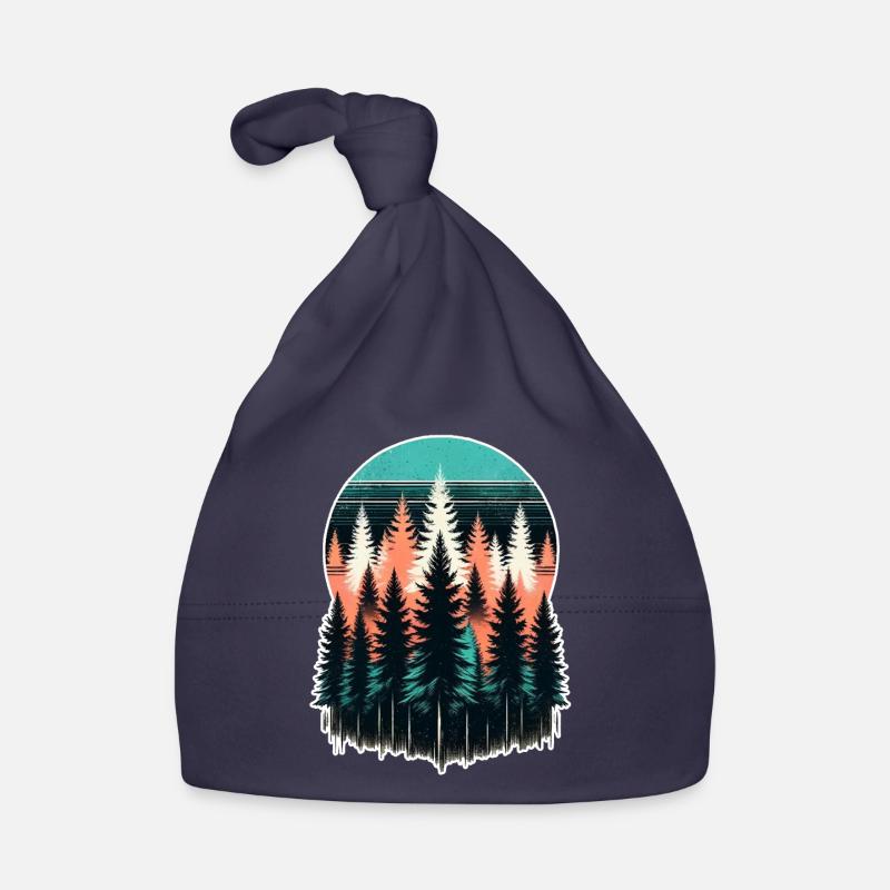 Forest Light Sunset Organic Baby Cap