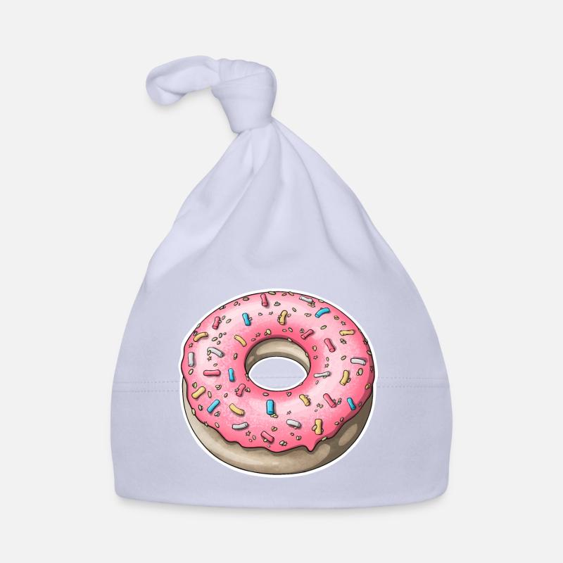 Verspieltes rosa Streusel-Donut-Design Baby Bio-Mütze