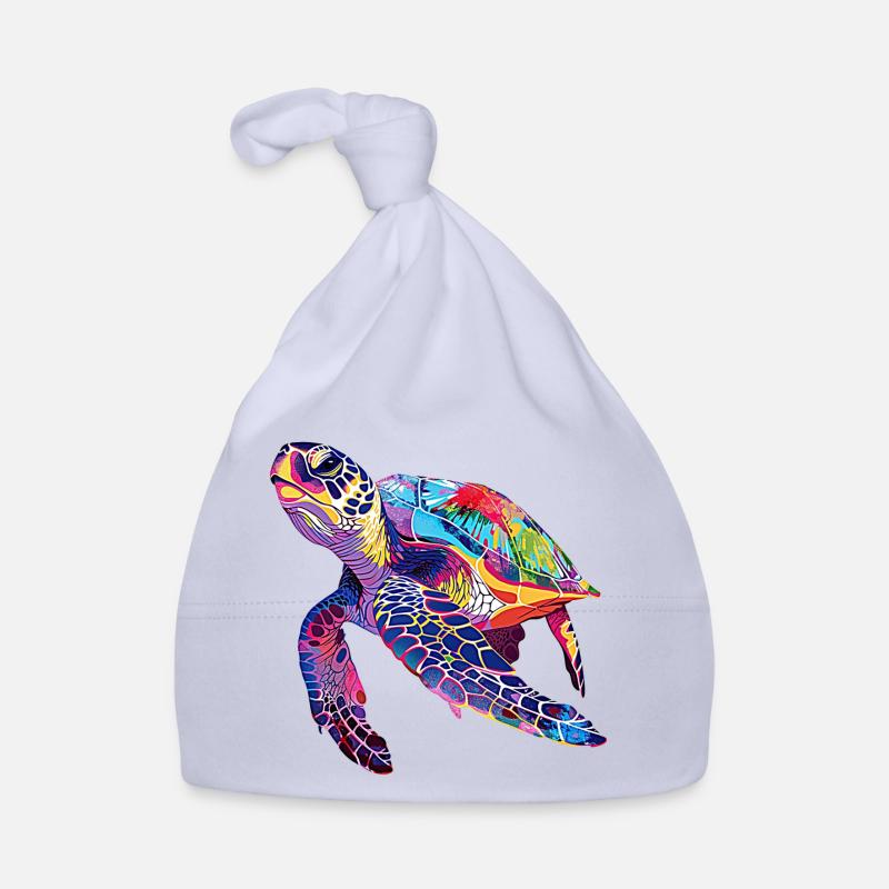 Turtle rainbow Organic Baby Cap