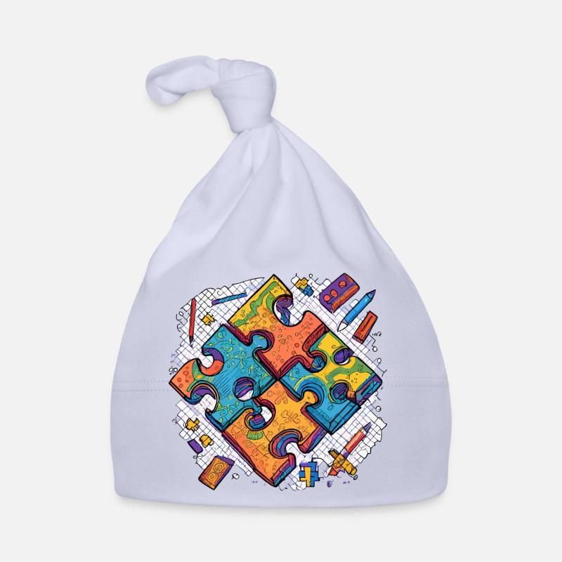 Jigsaw puzzle on white background Organic Baby Cap