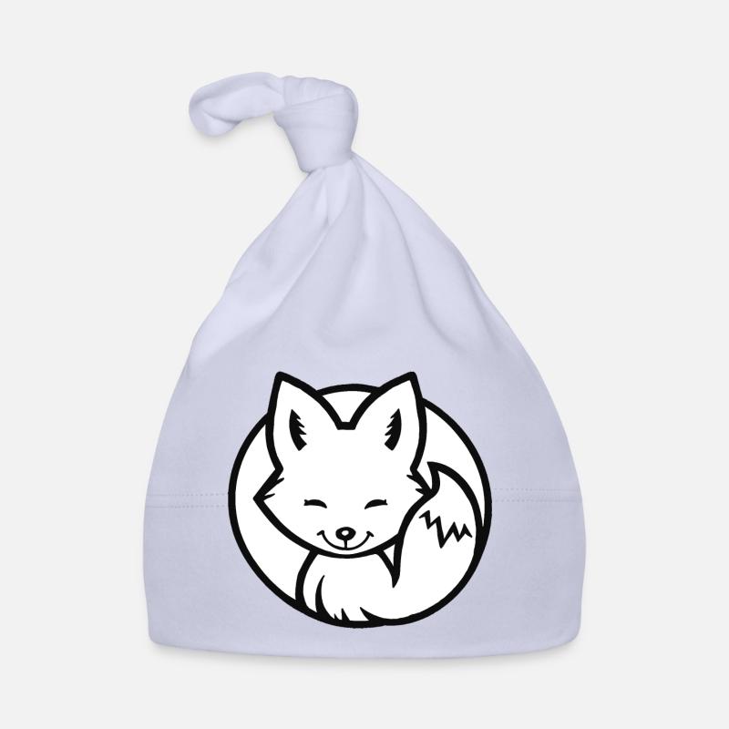 Little Fox (Black & White) Organic Baby Cap