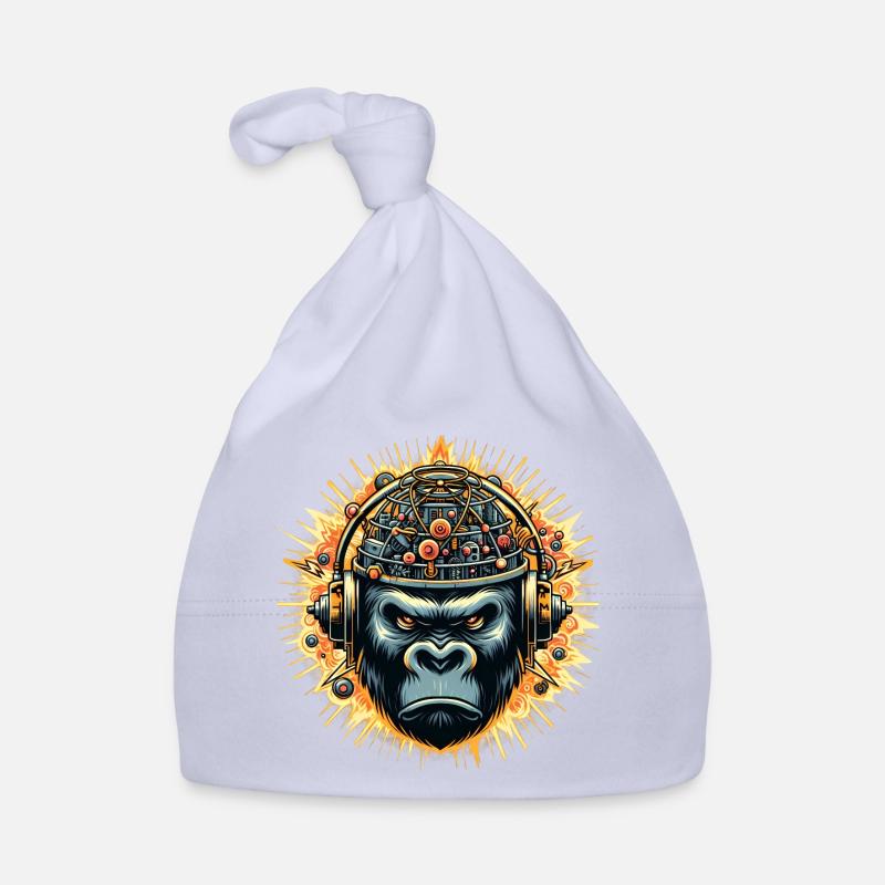 Gorilla Cybersound with Techno Head Organic Baby Cap