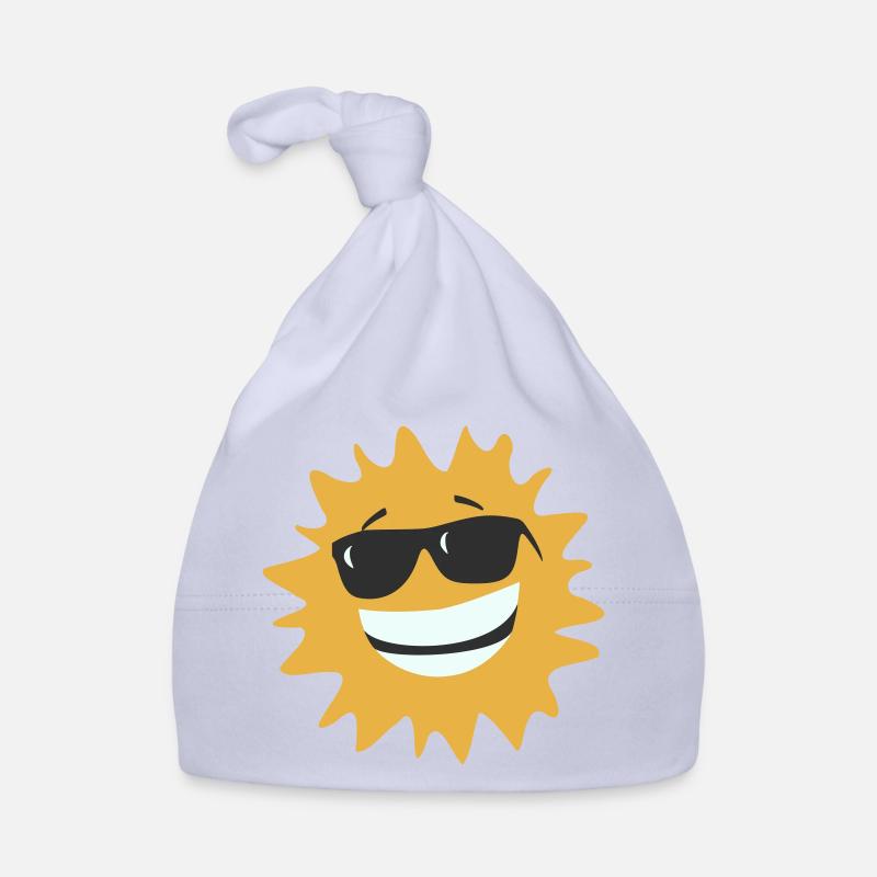 Sunburst Smiling with Sunglasses Organic Baby Cap