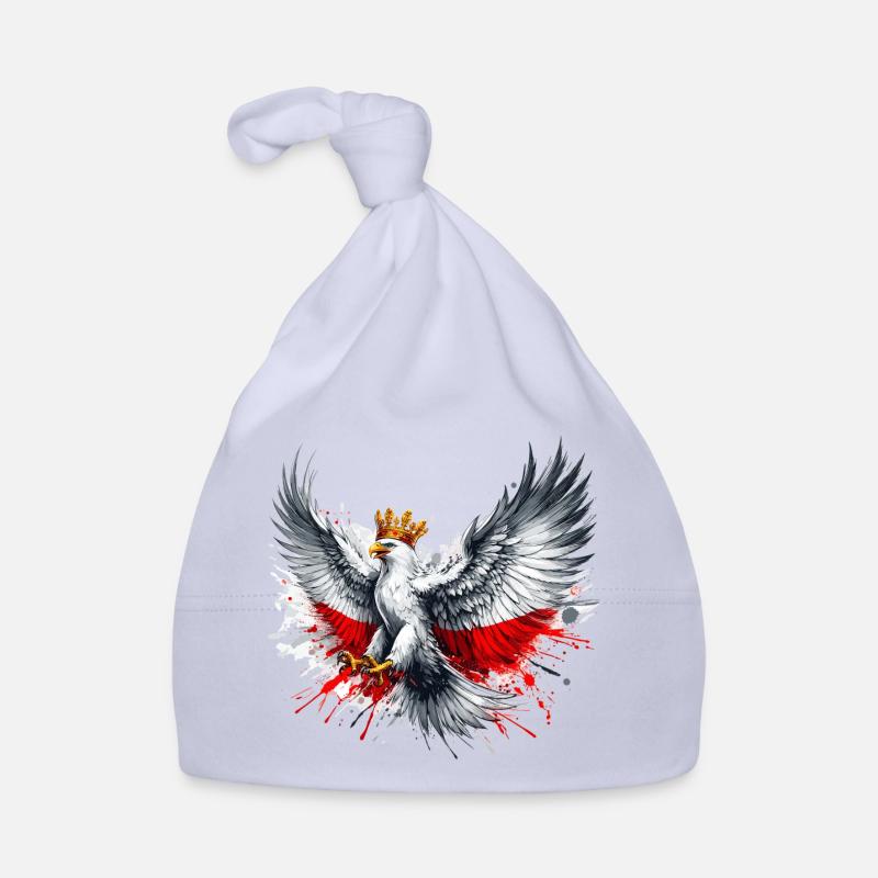 Poland Polska Polish Red White Eagle Crown Gift Organic Baby Cap