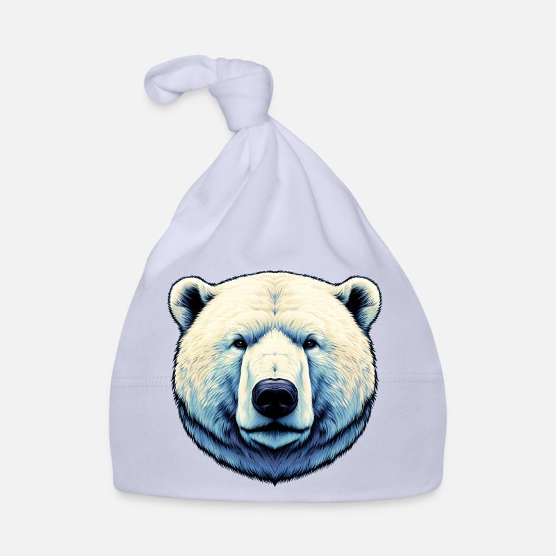Weißer Eisbär Baby Bio-Mütze