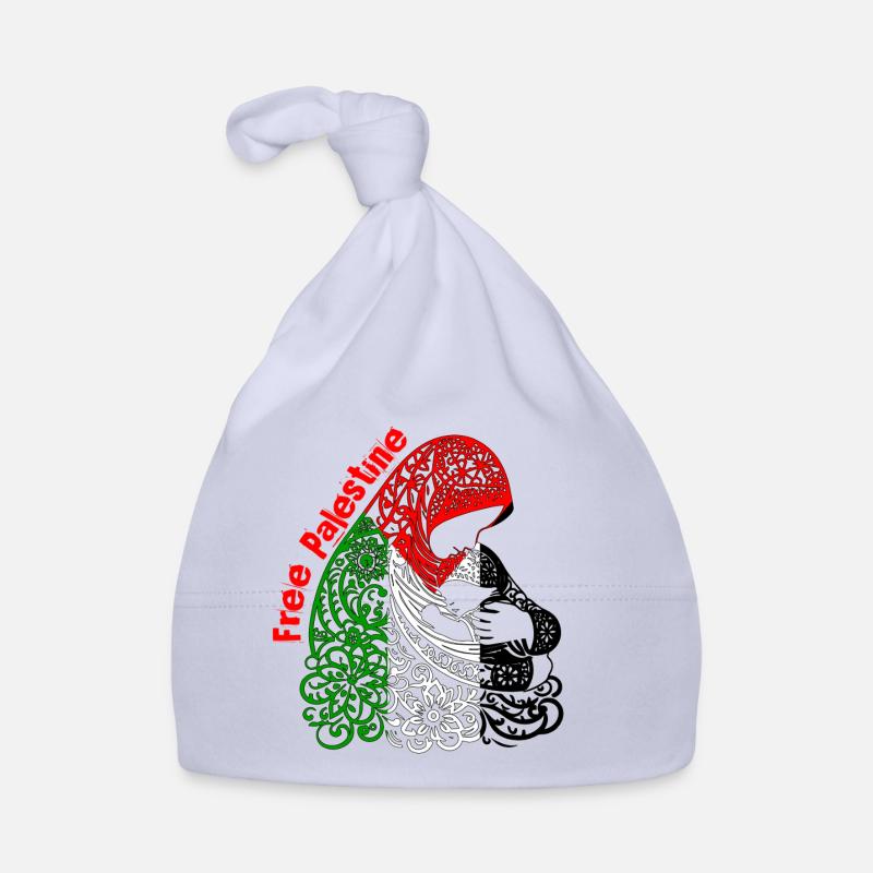 Palestine libre - Bonnet bio Bébé - ciel