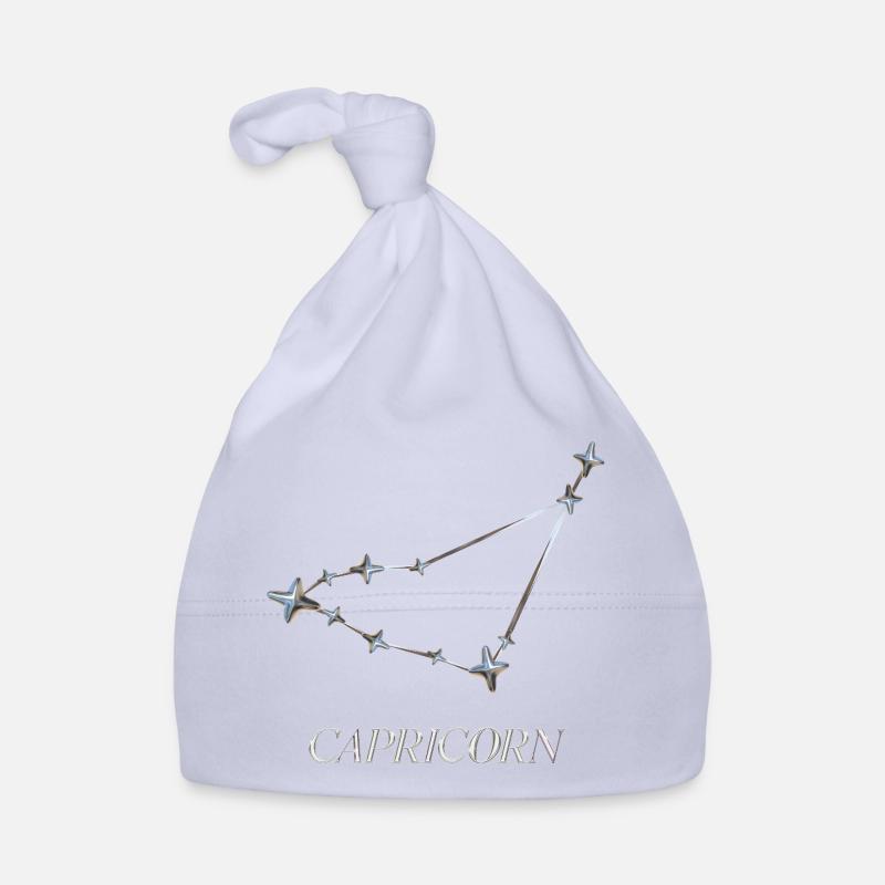 Constellation du Capricorne – Constellation minimale argentée Bonnet bio Bébé