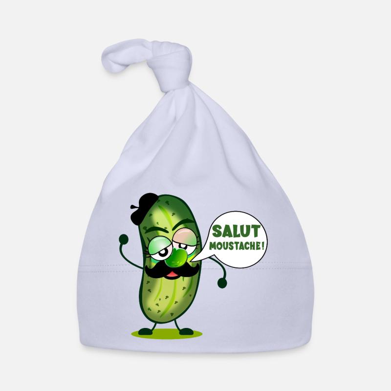 SALUT MOUSTACHE CORNICHONS Bonnet bio Bébé