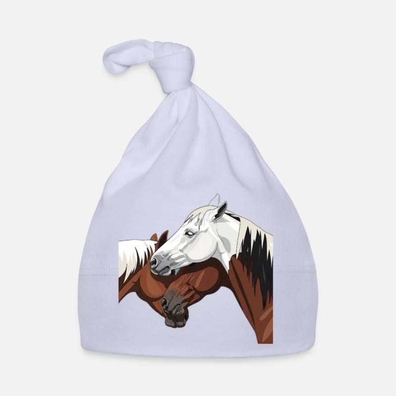 Elegante Pferdeimpression Baby Bio-Mütze
