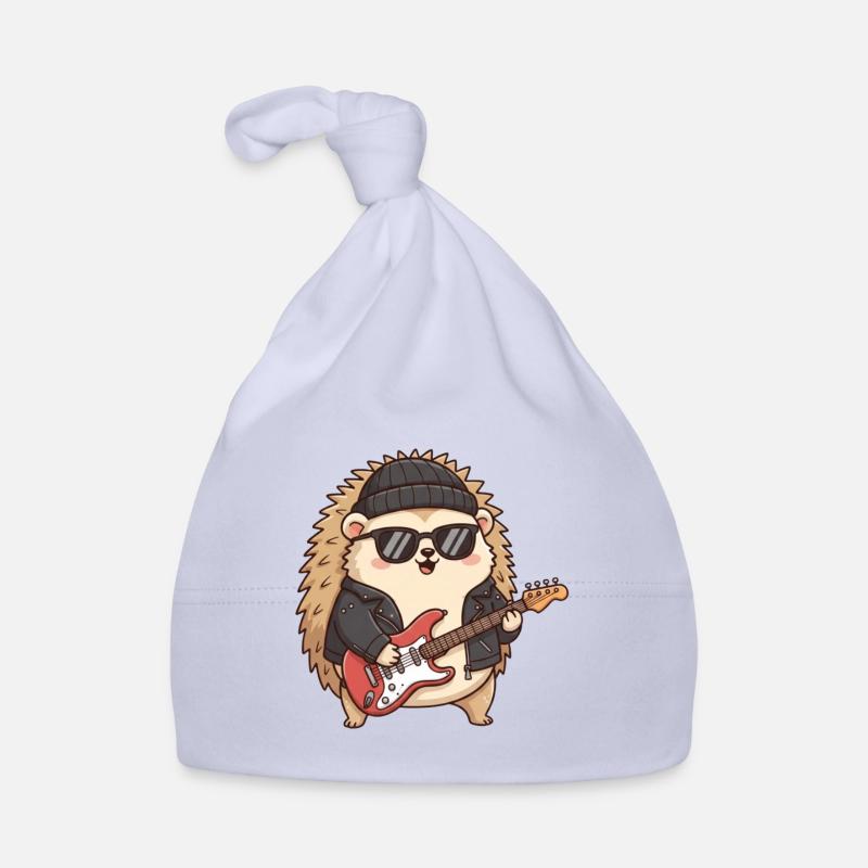 Hérisson cool avec robe de guitare Bonnet bio Bébé