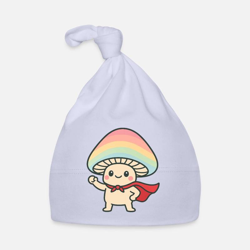 Conception de dessin animé de super-héros de champignon Bonnet bio Bébé