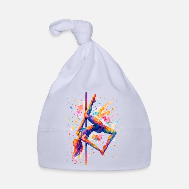 Pole Dance Pole Dancer Aquarelle Cadeau coloré - Bonnet bio Bébé - ciel