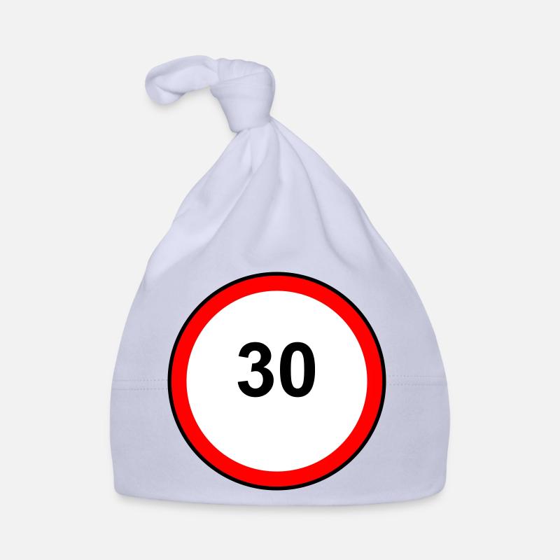 Tempo 30 Sign Pattern Organic Baby Cap