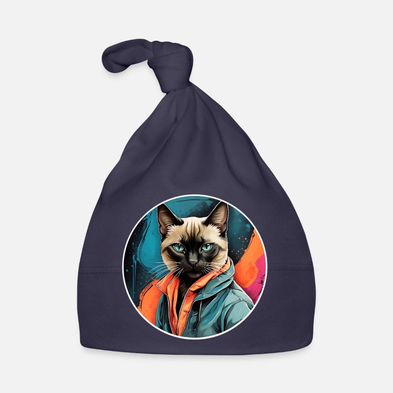 Siamese cat Organic Baby Cap