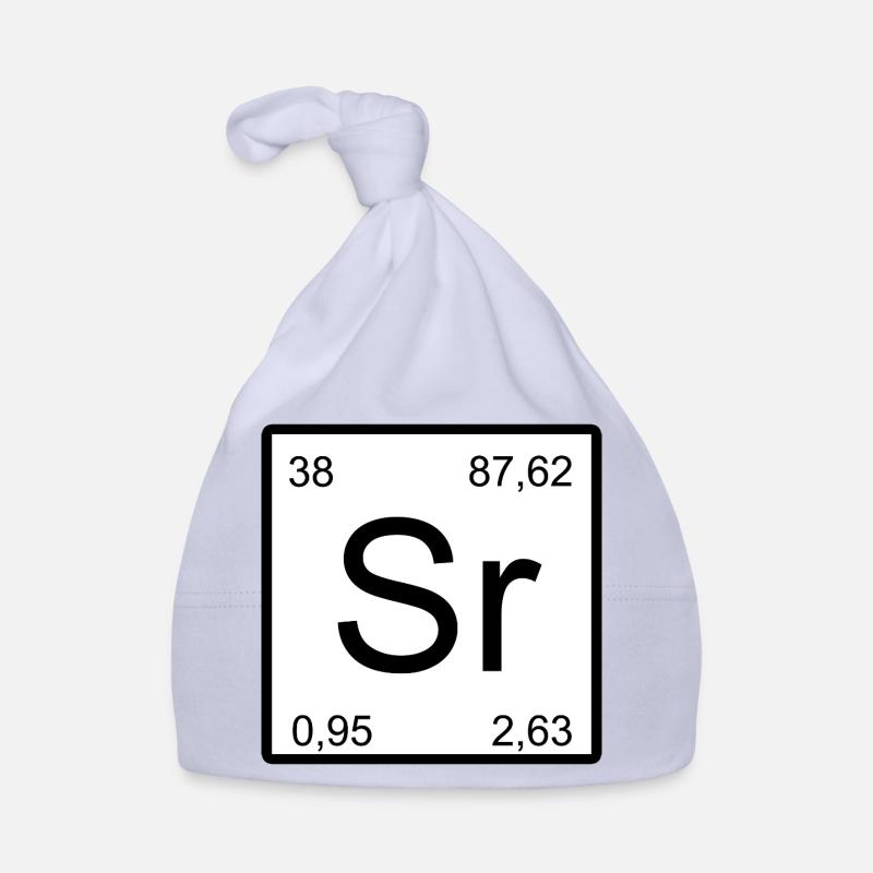 Strontium Sr Element Symbol Minimal Design Organic Baby Cap