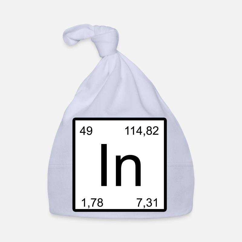 Indium Minimal Element Typography Organic Baby Cap