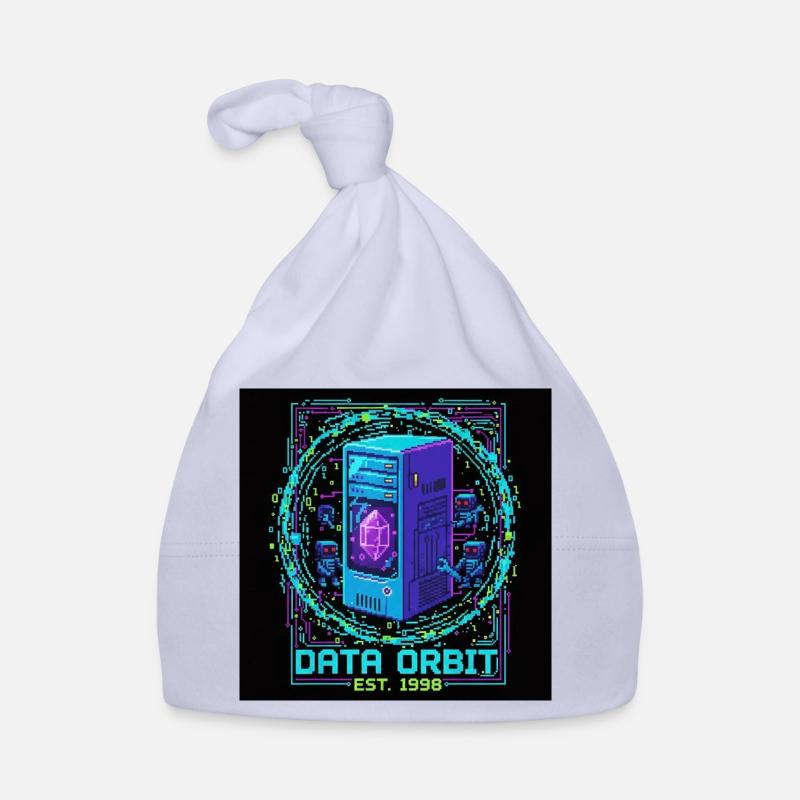 Daten Orbit Neon Computer Baby Bio-Mütze