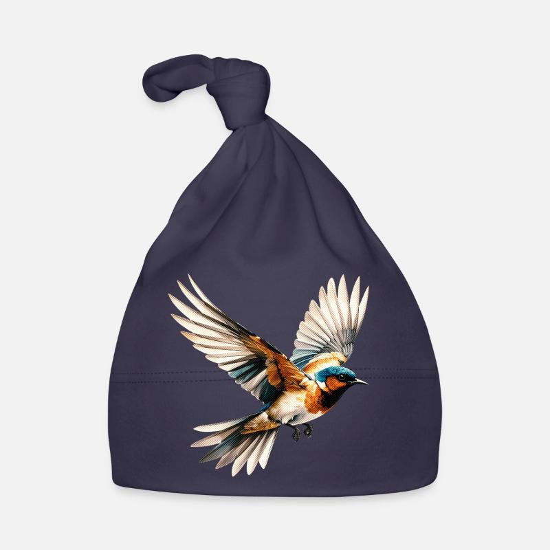 Vibrant Flying Bird Pop Art Organic Baby Cap