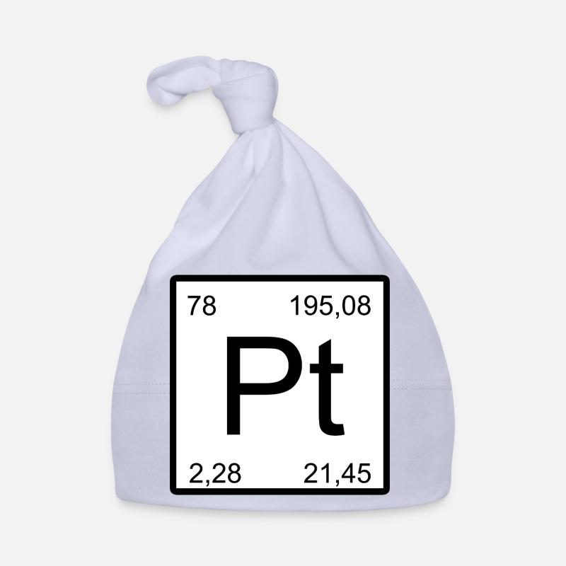 Platin Pt Element Typog Baby Bio-Mütze