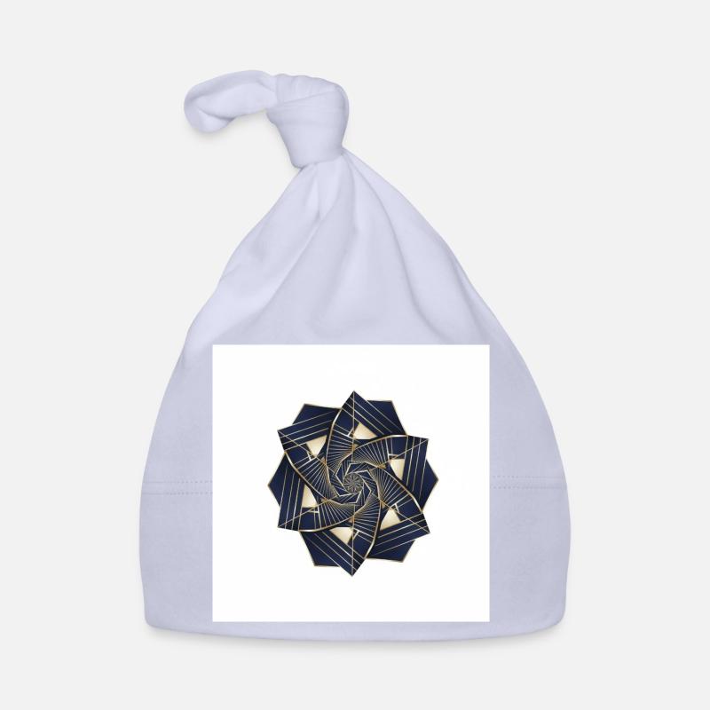 Rosace Spirale Dorée Navy Bonnet bio Bébé