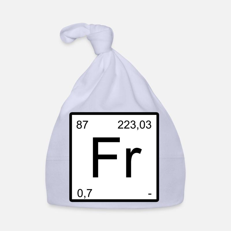 Francium element design with period numbers Organic Baby Cap