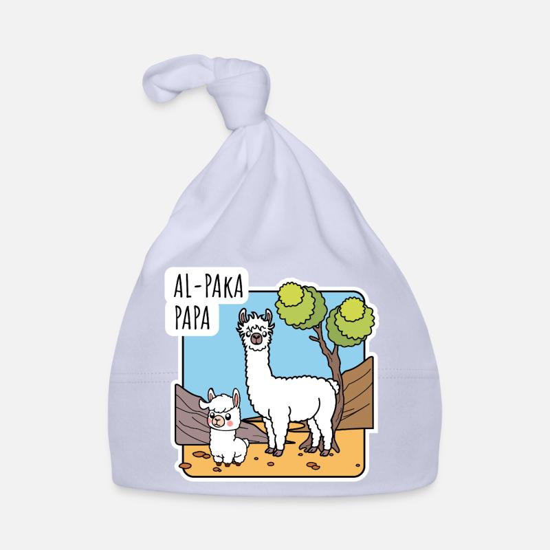 Alpaca dad with alpaca son, or llama? Organic Baby Cap