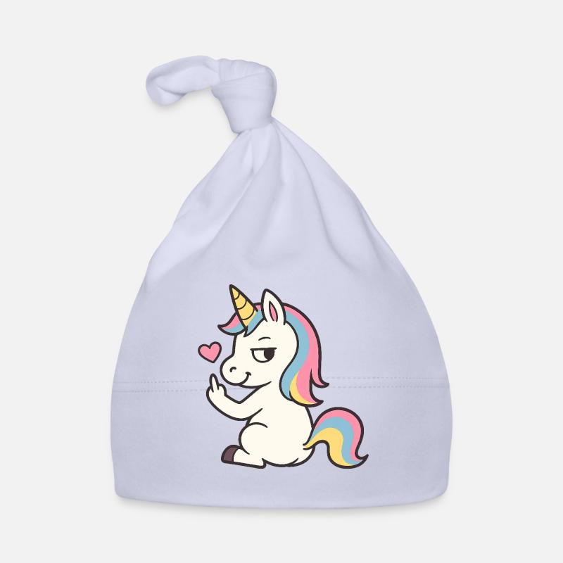 Freches Einhorn mit Herz – Süßes Unicorn Statement Baby Bio-Mütze