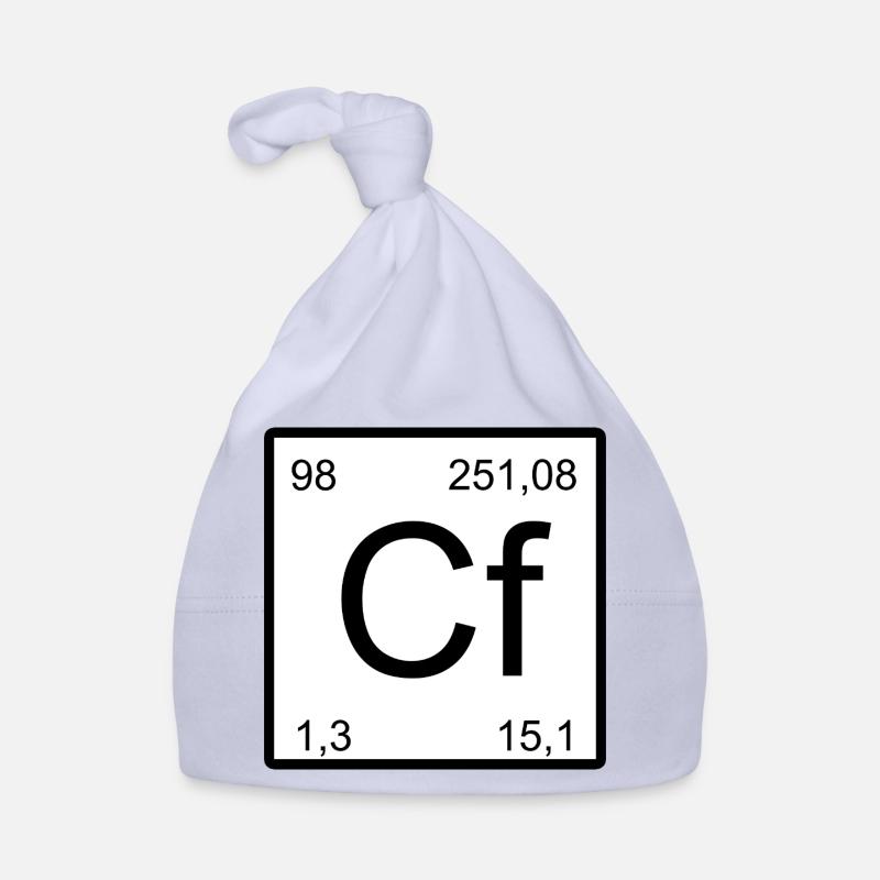 Conception du bloc d’élément Californium Cf Bonnet bio Bébé